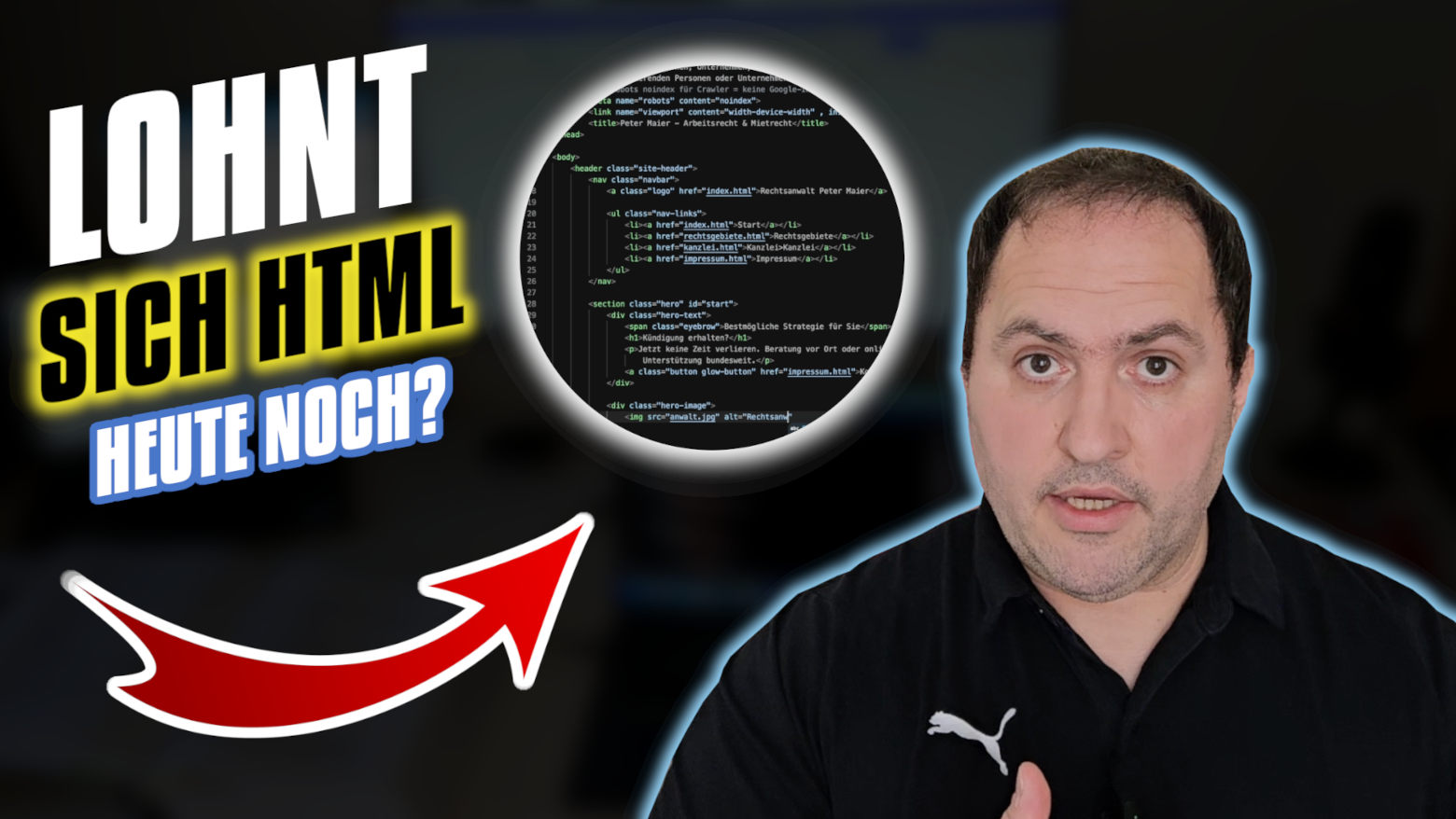 Lohnt es sich noch, HTML zu lernen? 👉 Die ehrliche Antwort 😨 [YouTube]