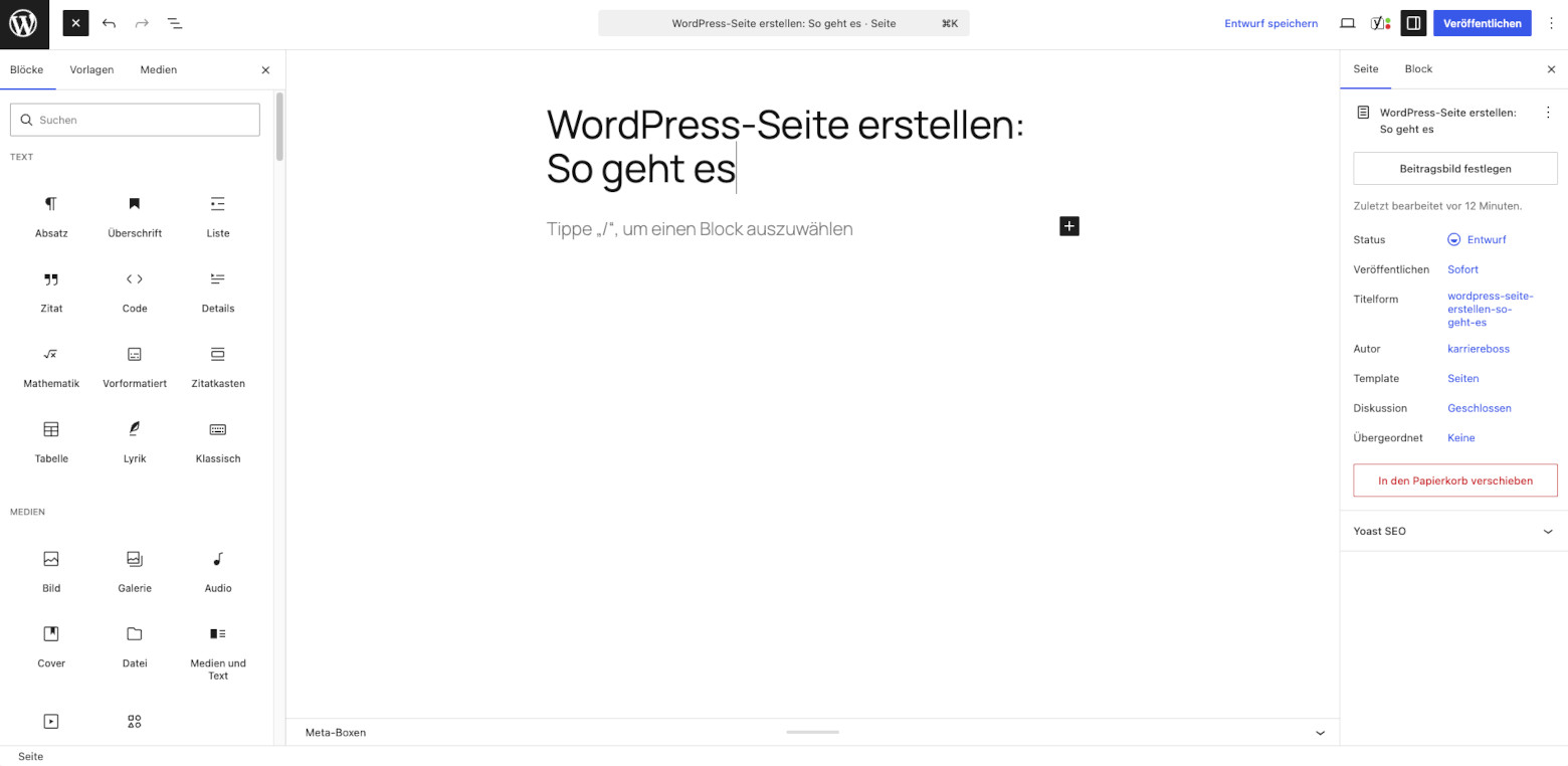 Wie erstelle ich eine Seite in WordPress? Schritt-für-Schritt-Anleitung 🚀